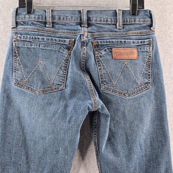 Wrangler Retro Jeans Mens 29x34 Slim Boot Bootcut Western Cowboy Rodeo Denim - Picture 3 of 16